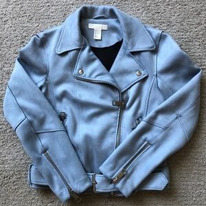 H&M Bicker Bomber Jacket.Faux Suede.